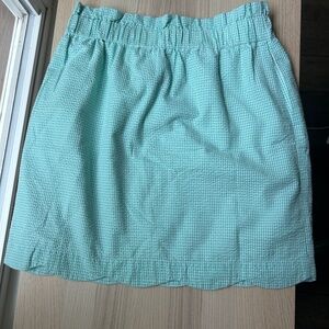 Lauren James Seersucker Scalloped Skirt